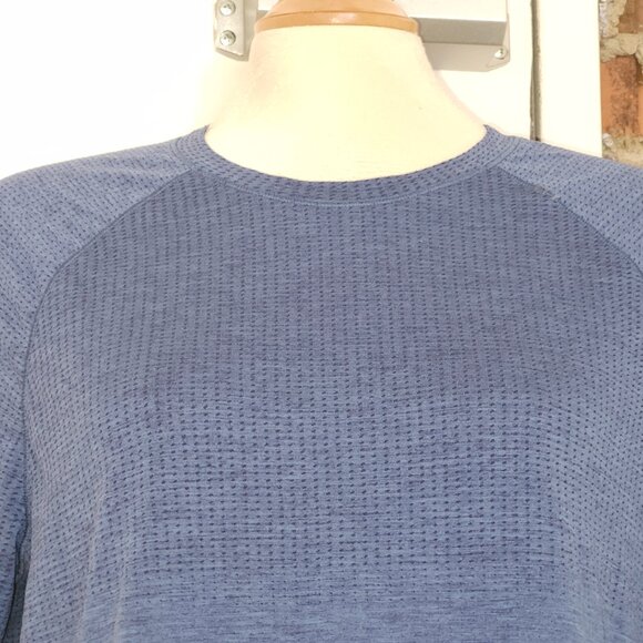 Lululemon T Shirt Mens L Large Metal Vent Tech Short Sleeve Blue Athletica Gym - Picture 3 of 9